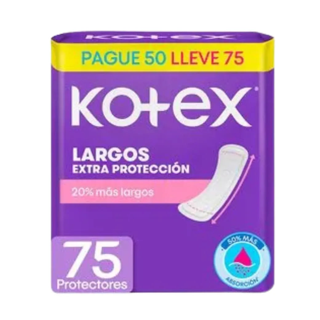 Kotex Protector Diario Largo 75Un