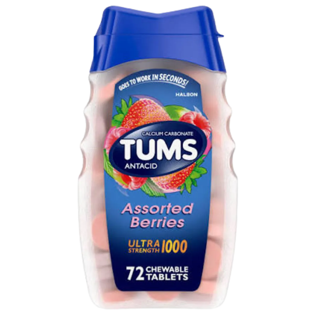 TUMS Tabletas Fresa 72Und