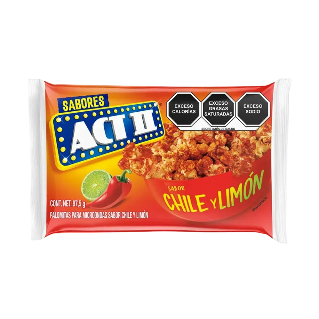 ACTII Palomitas Chile Limón 89g