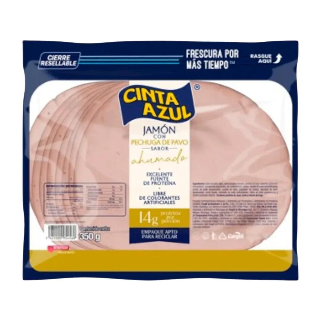 Cinta Azul Jamon Pavo Ahum 350 gr