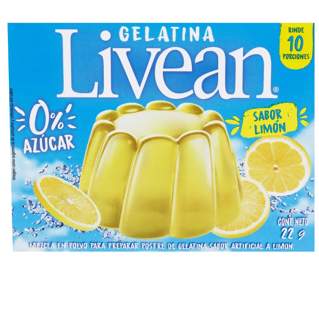 Livean Gelatina Limon 22g