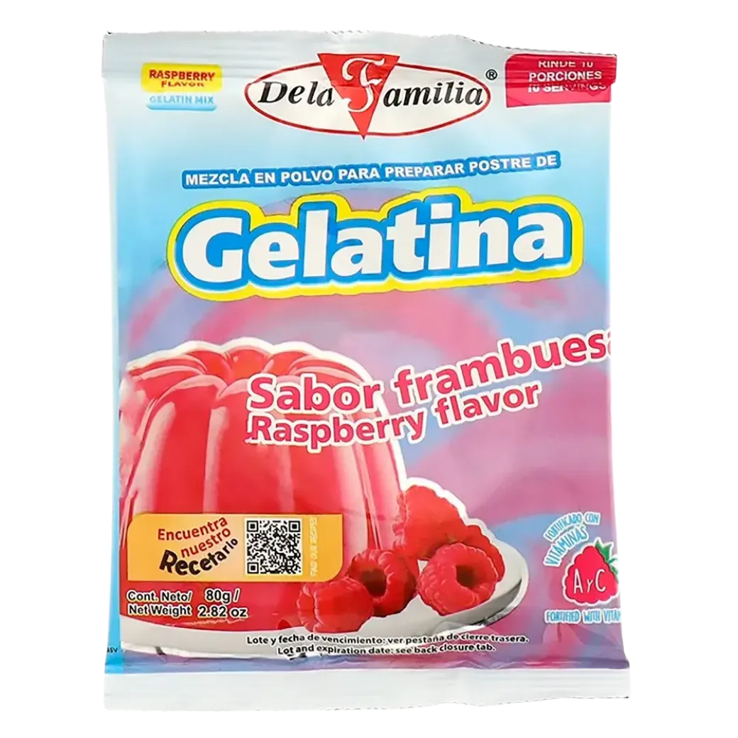 Delafamilia Gelatin Frambuesa 80g