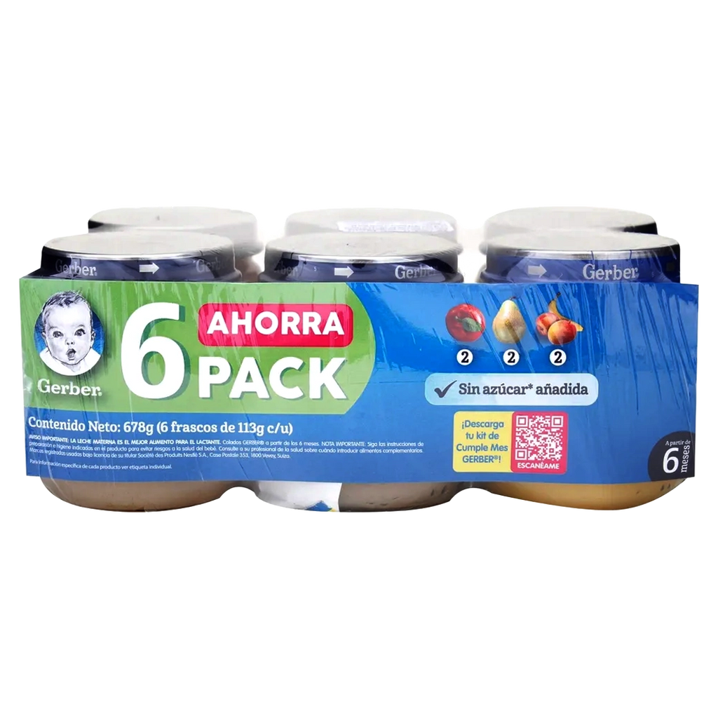 GERBER P2ColadoSurtido6Pk/113g