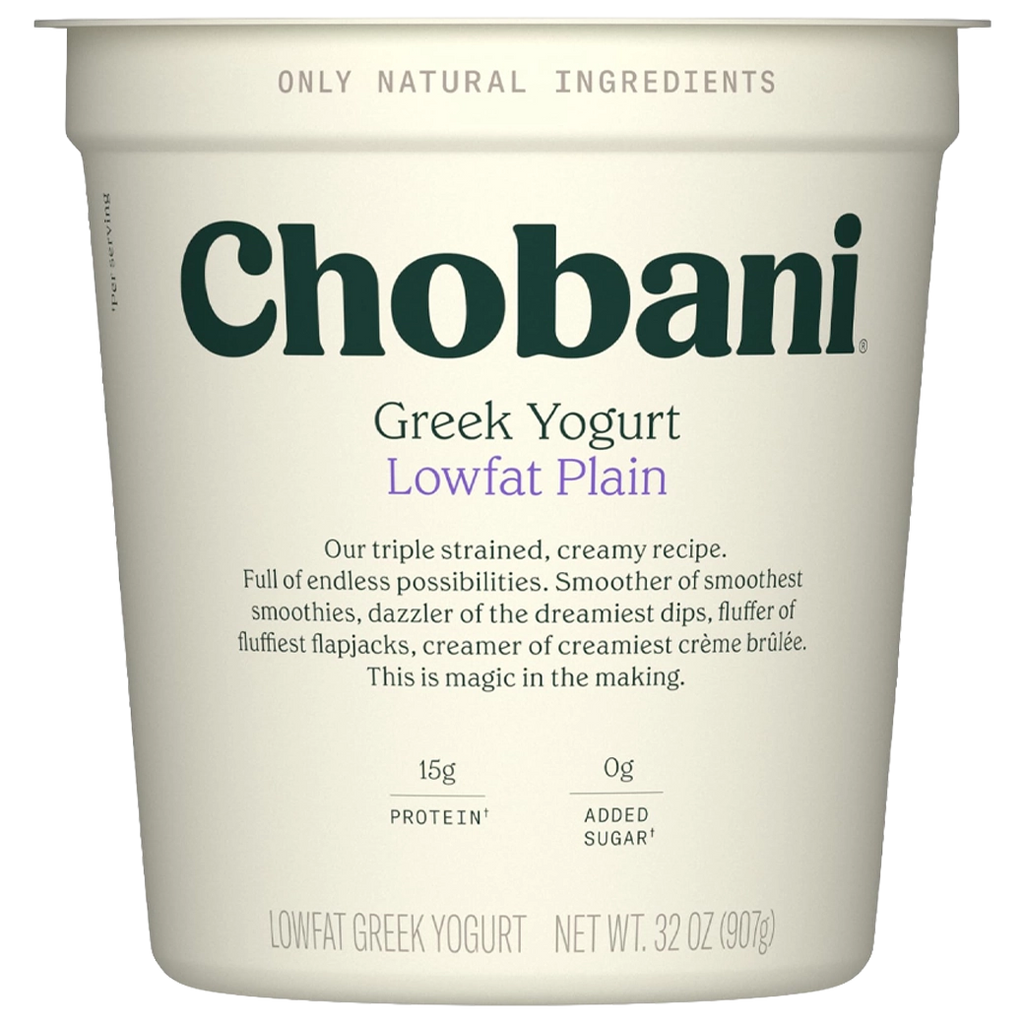 CHOBANI Greek Low Fat Plain 32oz