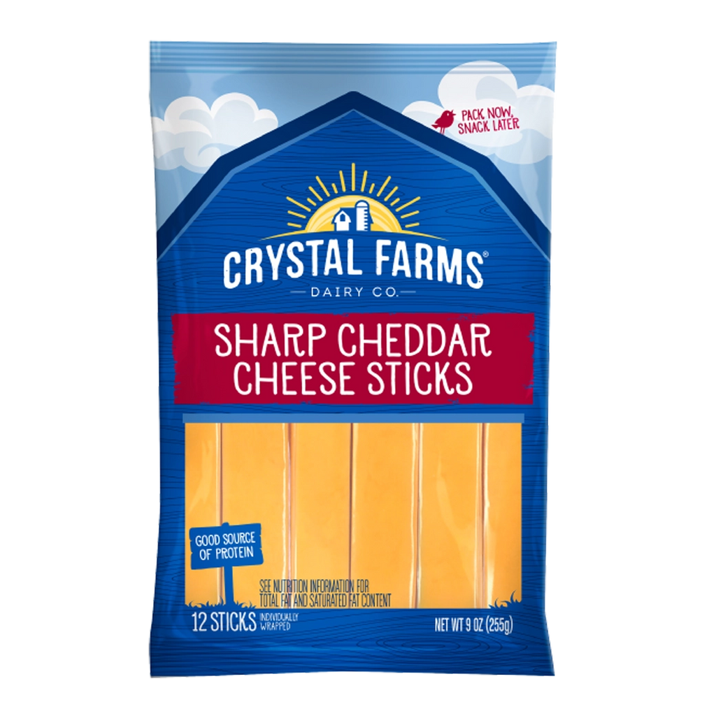 CRYSTAL F Sharp Cheddar Sticks 9 oz