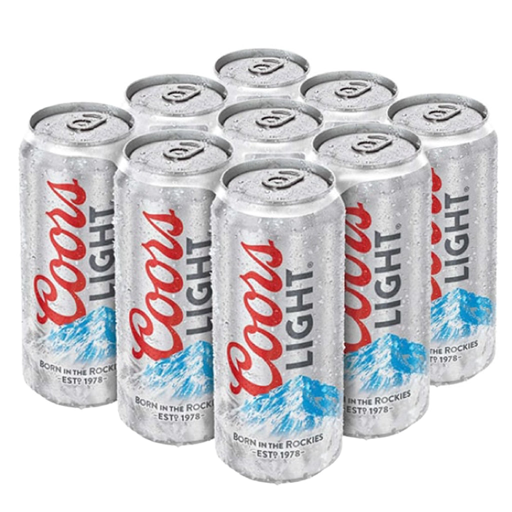 Coors Ligth CervezaLata 9Pack