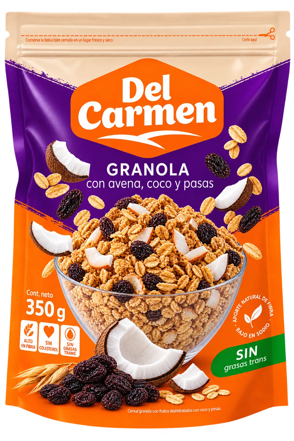 DEL CARMEN GranolaCocoPas 350g