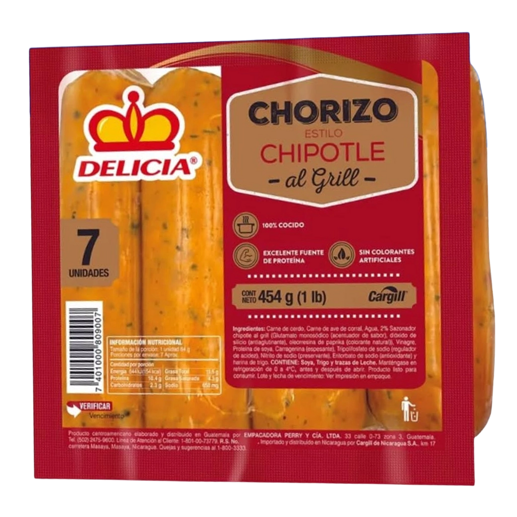 Delicia Chorizo Chipotle 454g