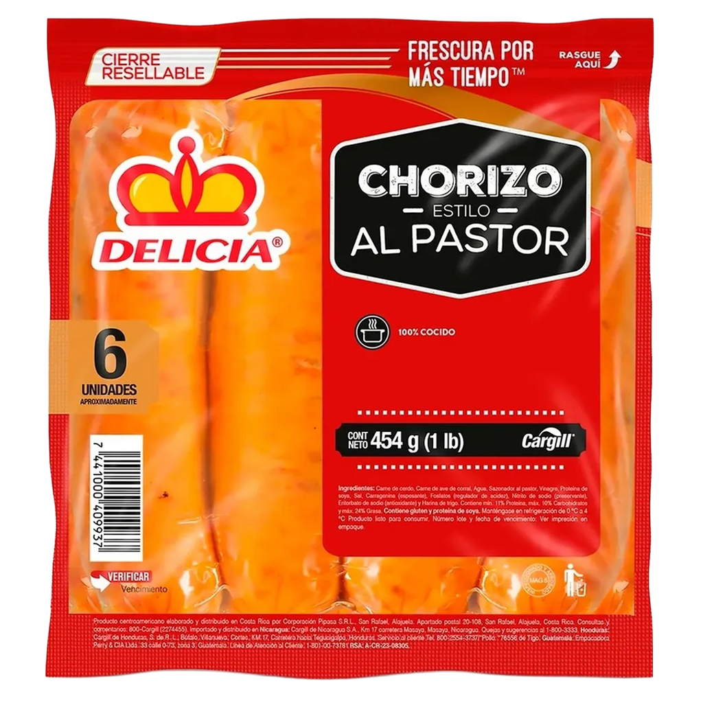 Delicia Chorizo al pastor 454g