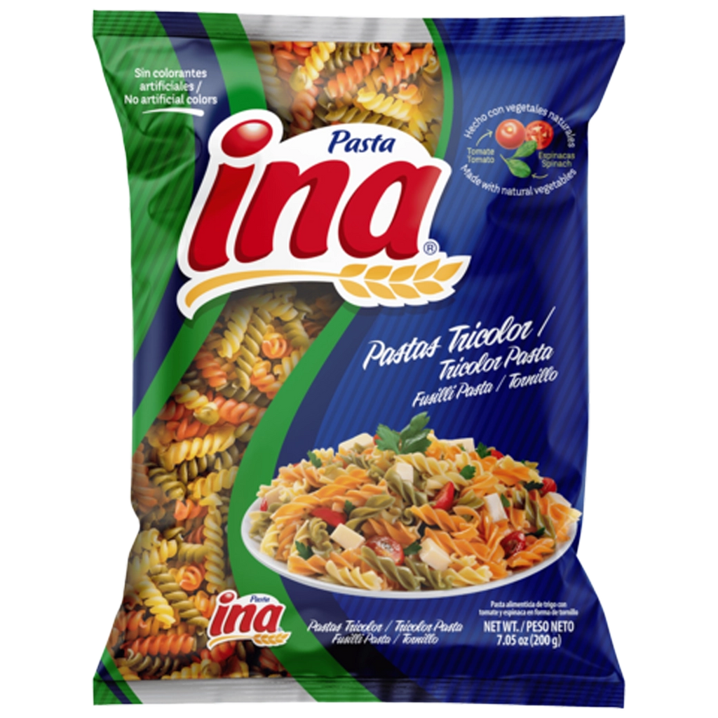 Ina Pasta Tornillo Tricolor 200G