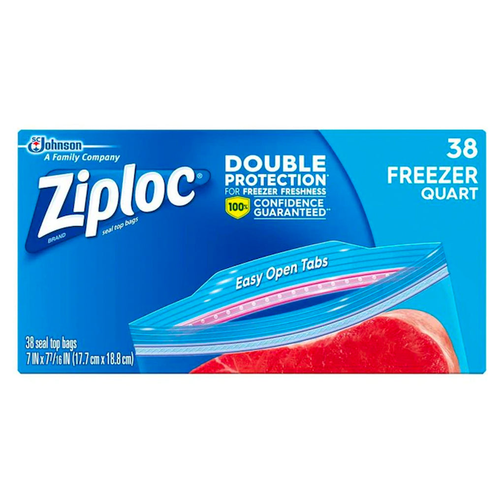 ZIPLOC Freezer Quart Bags 38ct