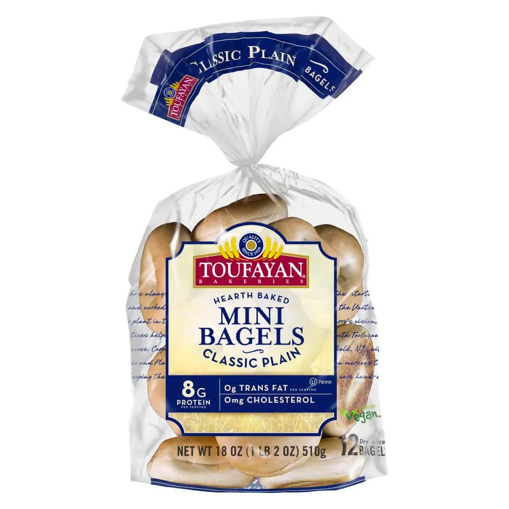 TOUFAYAN Mini Bagels Plain 18o