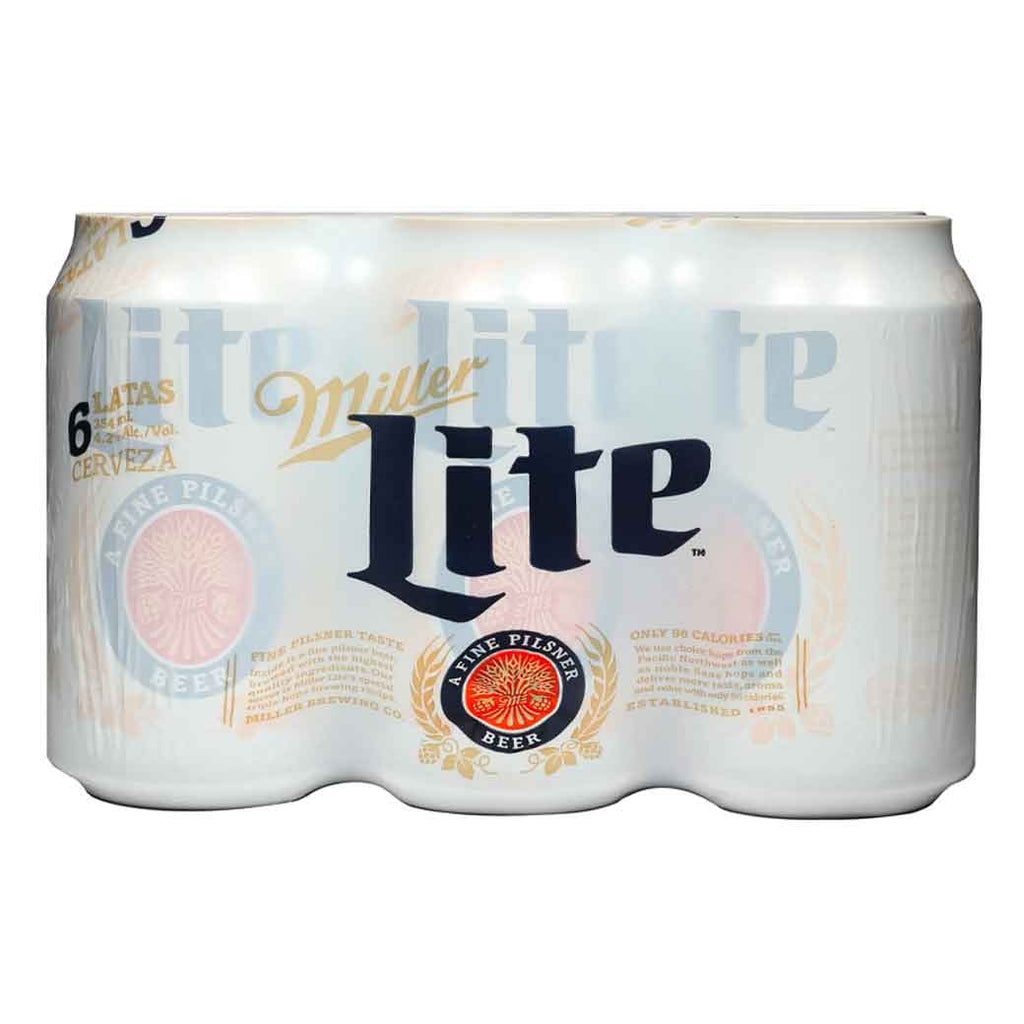 MILLER LITE Cerveza Lata 6pak