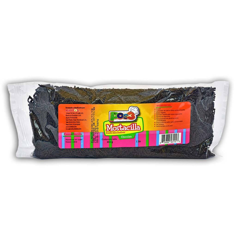 Kikitos  Mostacilla Chocolate 1Lb
