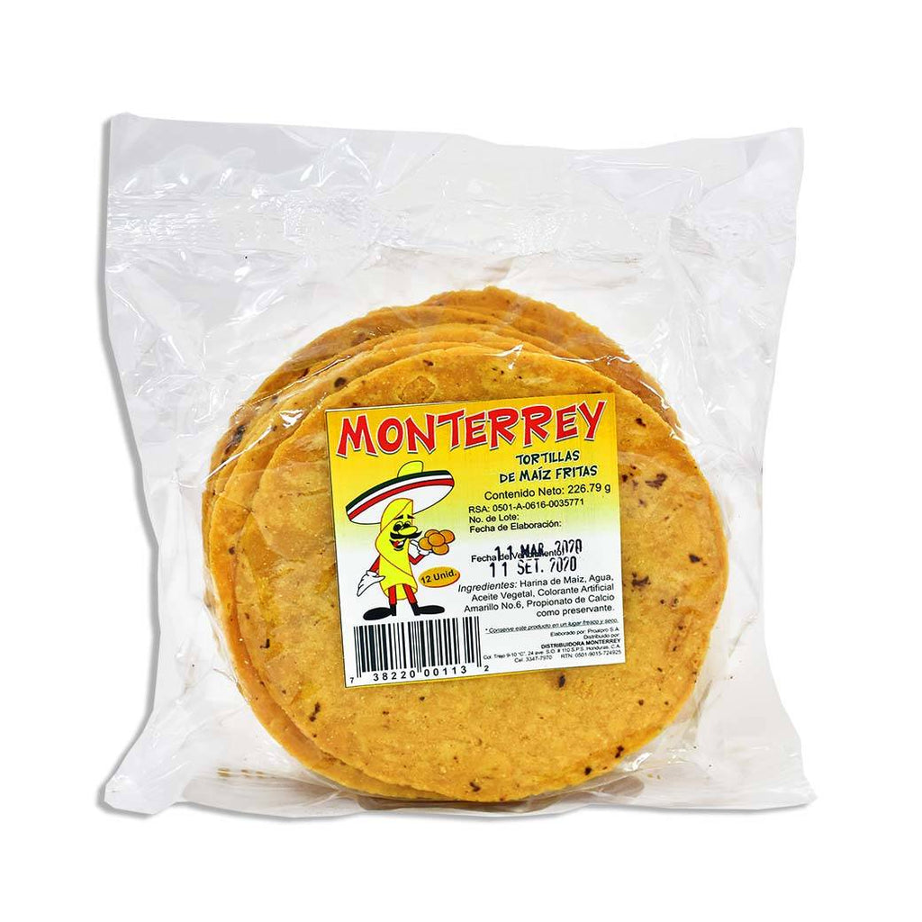 MONTERREY Tostaditas de maiz 1 Pqte