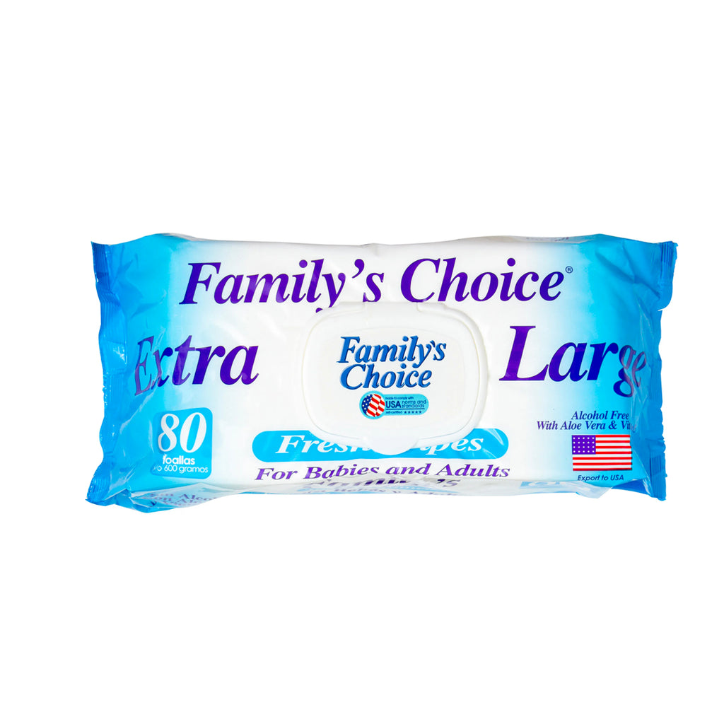 FAMILY CHOICE ToallasHum 80Uds