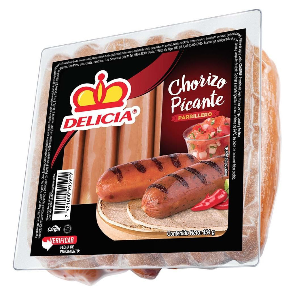 DELICIA Chorizo Parrillera Pica 454g