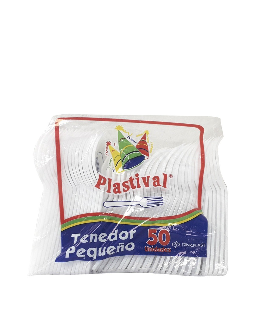 PLASTIVAL Tenedores Pequeños 50un