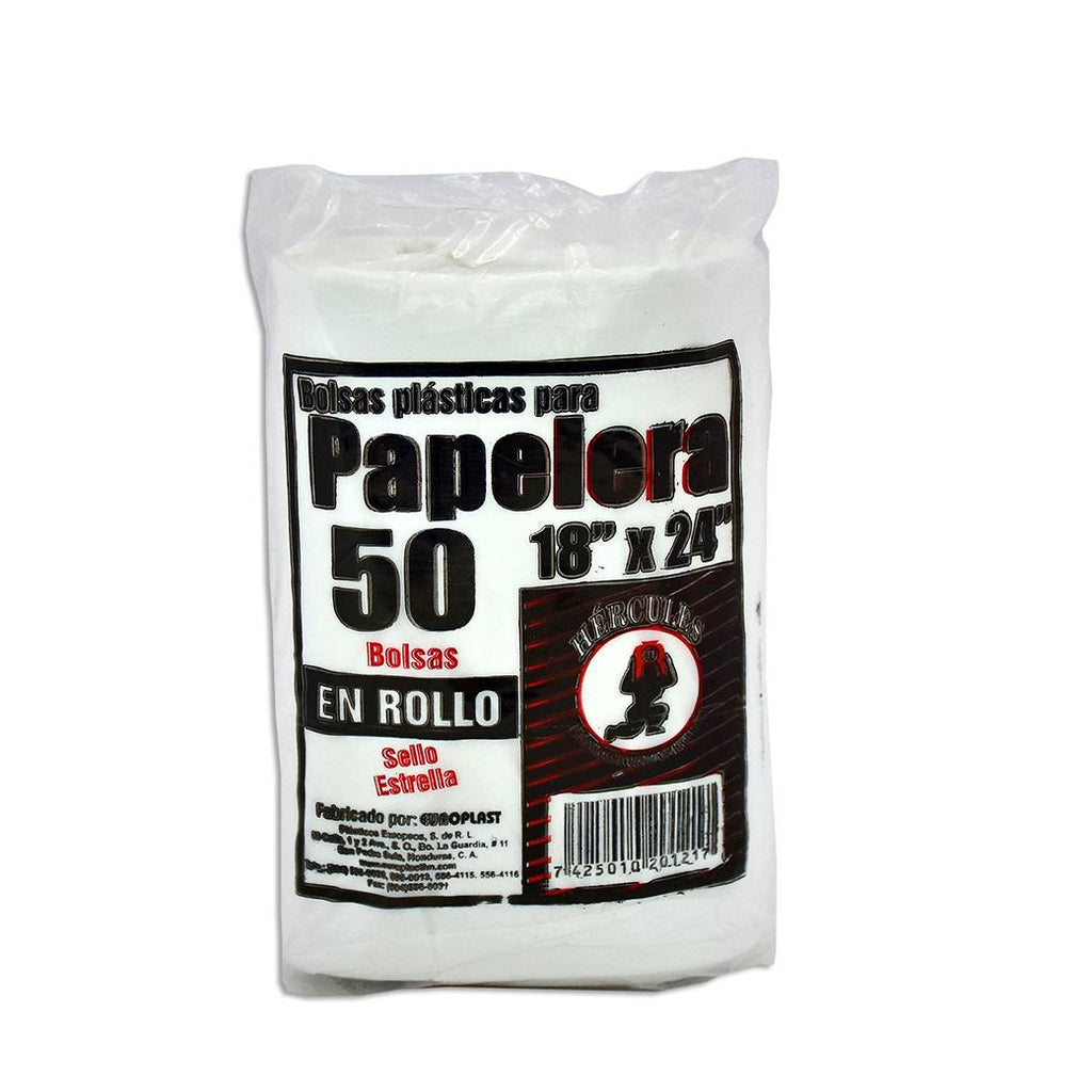 HERCULES Bolsa Blan Papelera 50un