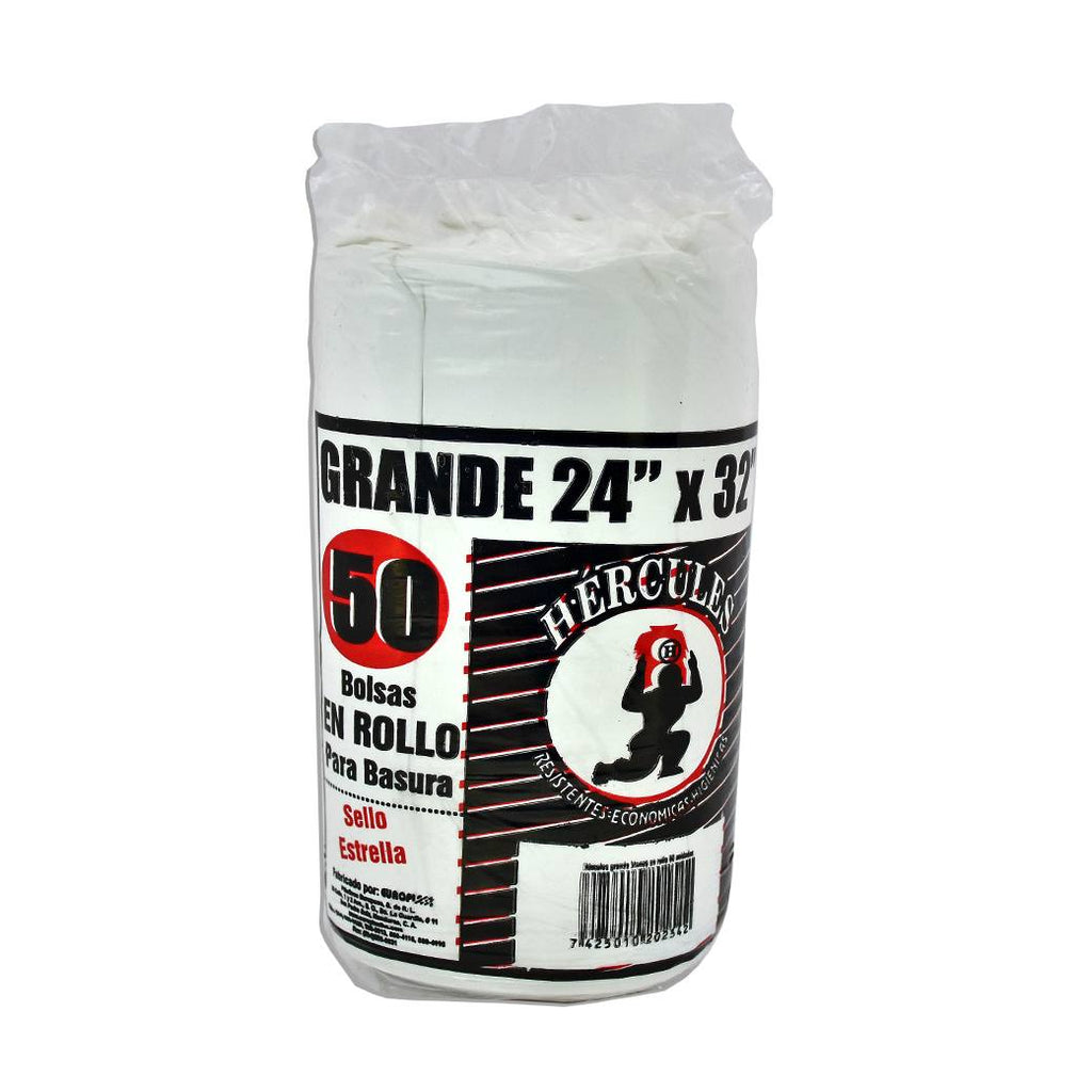 HERCULES Bolsa Blanco Rollo 50und