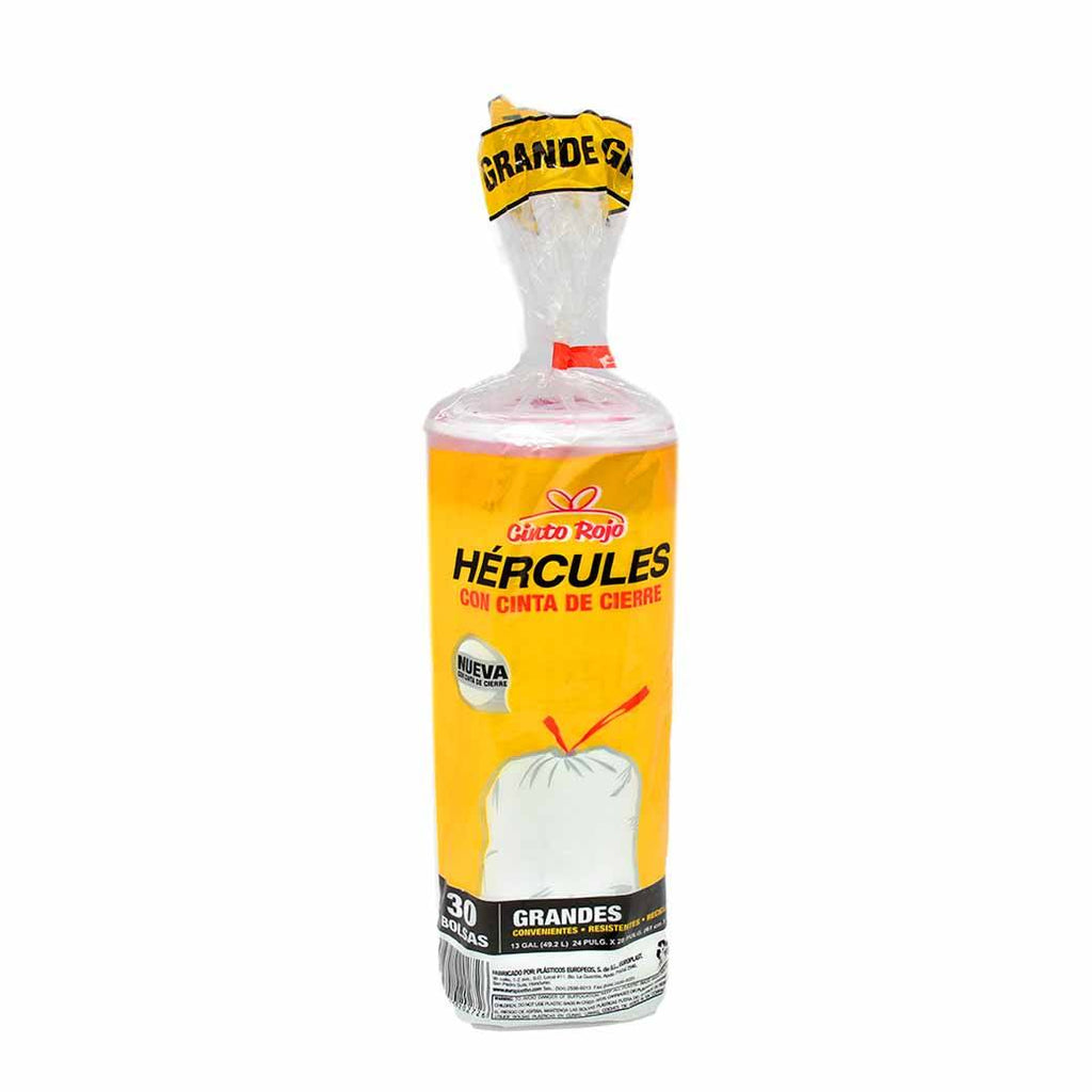 HERCULES Bolsa Blanca Cinta Roja30u
