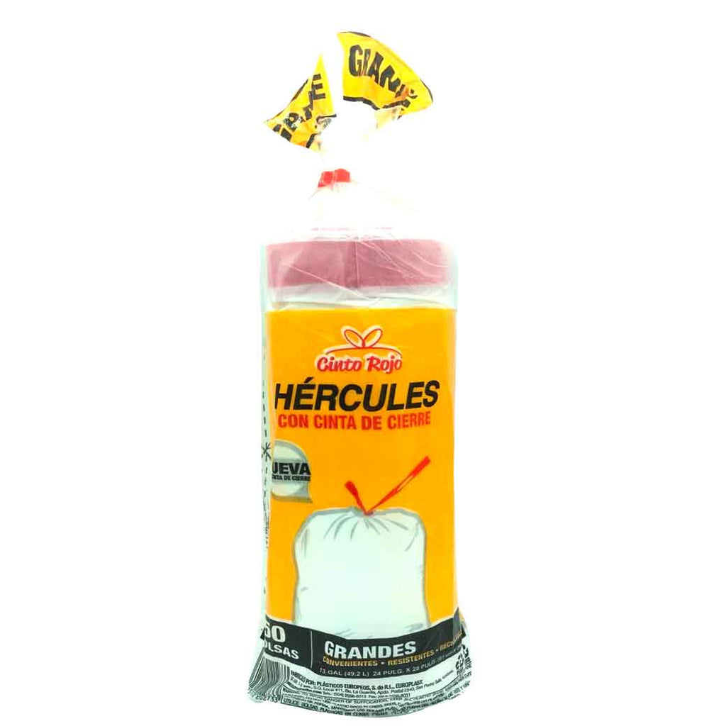 HERCULES BolsaBlancCintaRoj50u