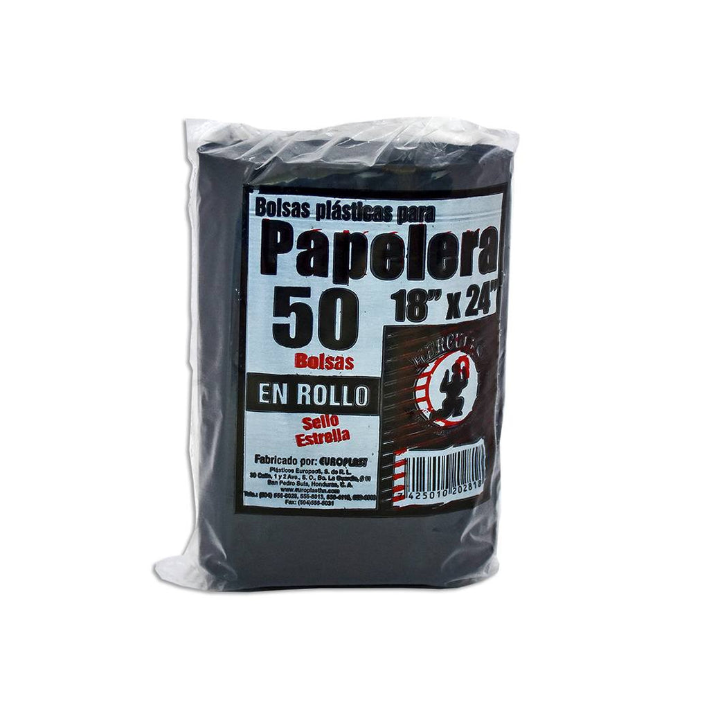 HERCULES Bolsa Negro Papelera50un
