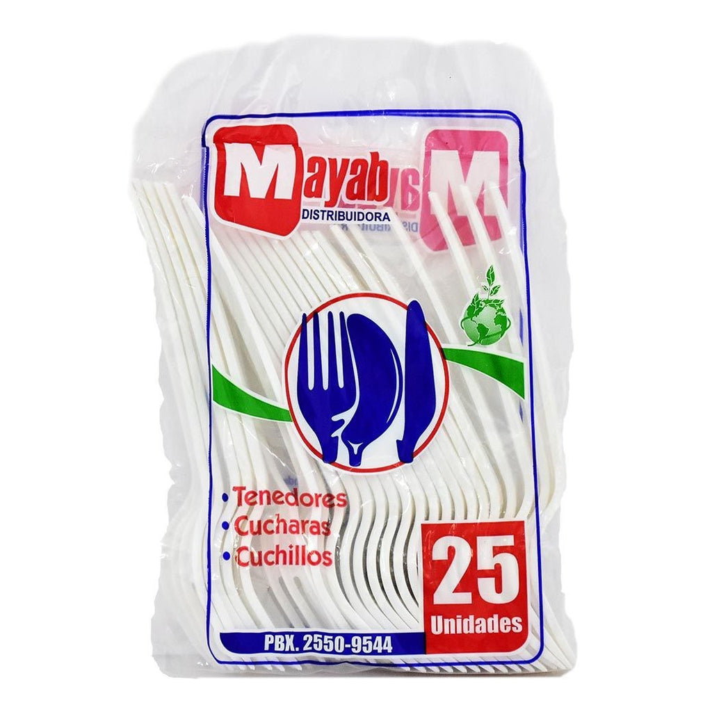 MAYAB Tenedores Pk25 Unidades