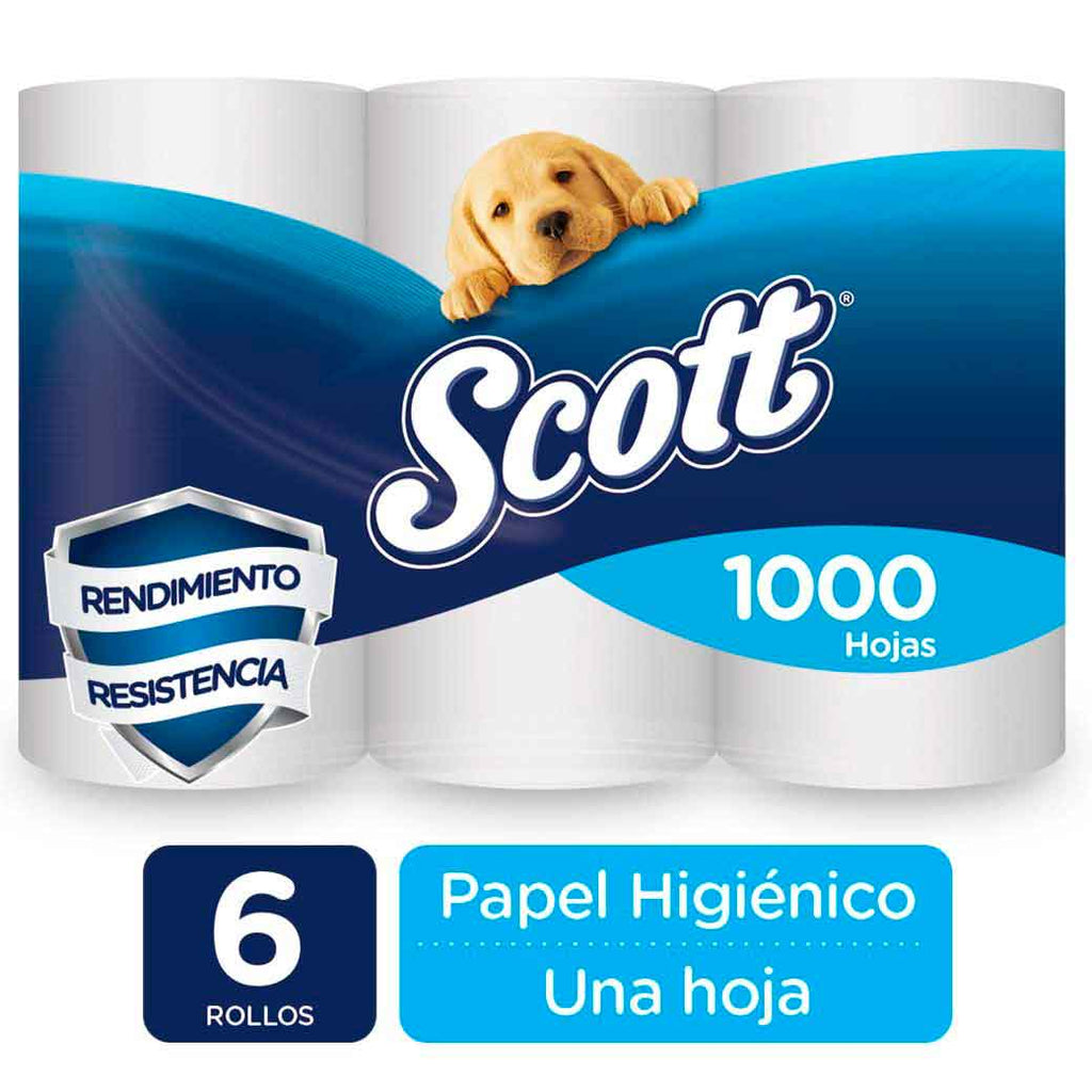 SCOTT Papel Higienico 1000H 6R