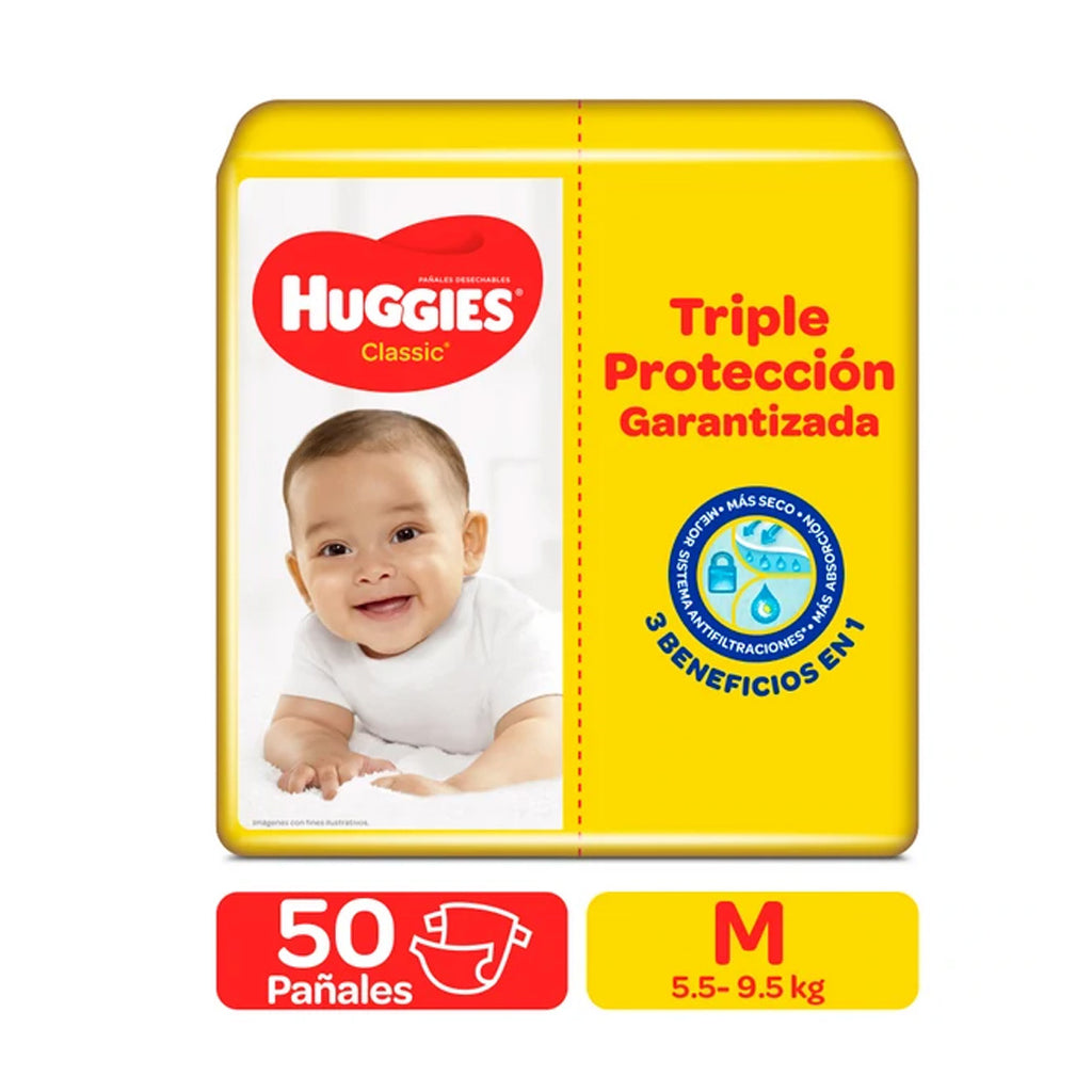 HUGGIES Pañales Classic M 50UN
