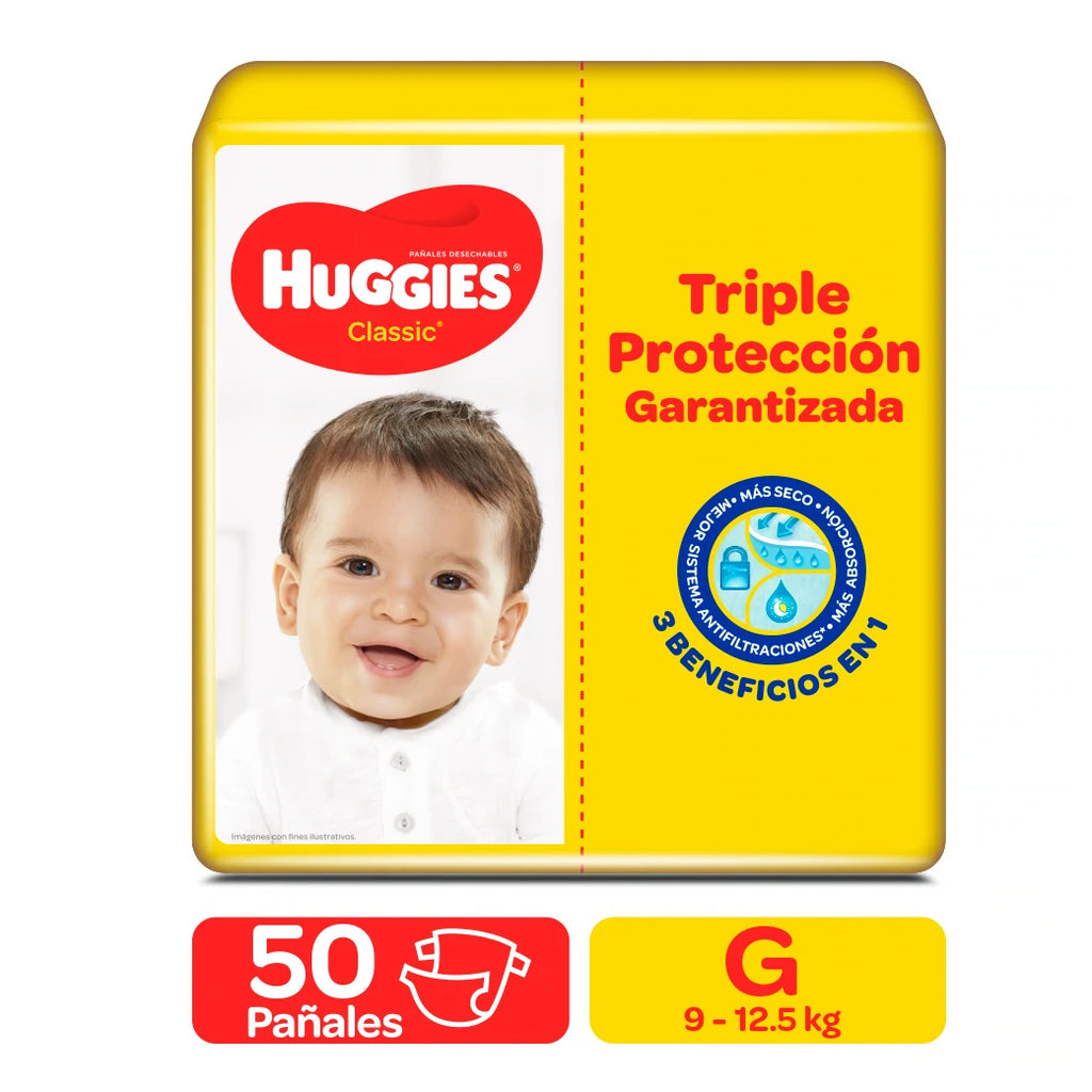 HUGGIES Pañales Classic G 50UN