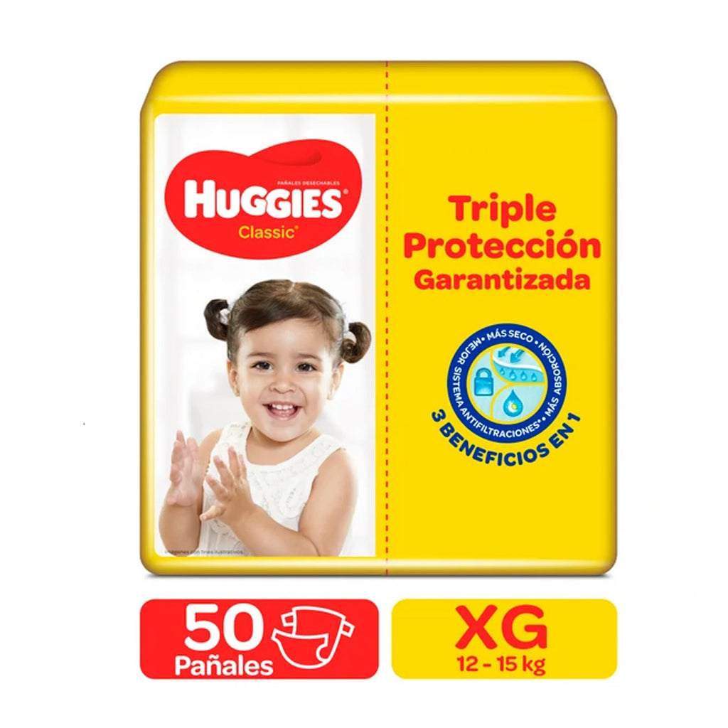HUGGIES Pañales Classic XG 50U