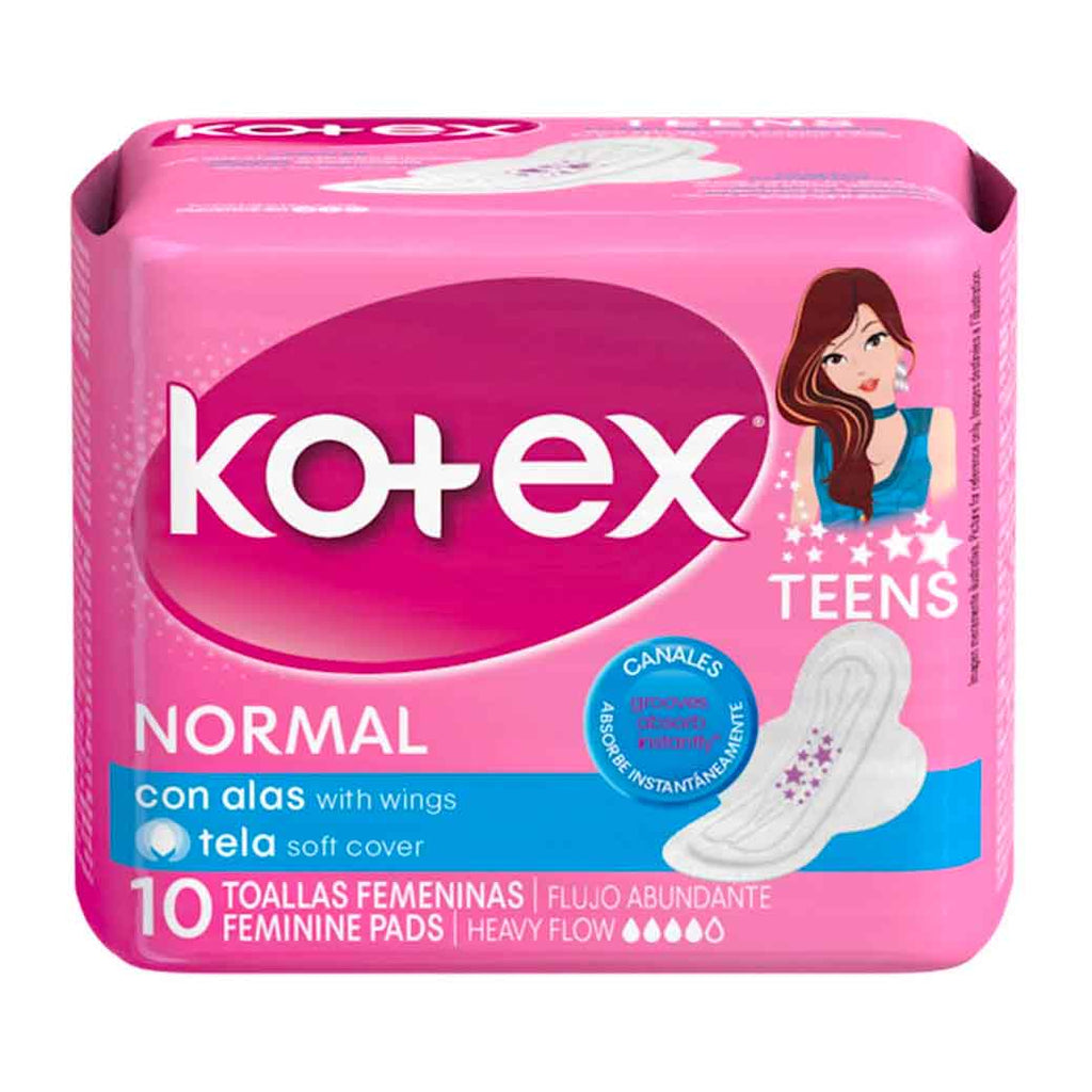 KOTEX Teens Toalla Normal 10un