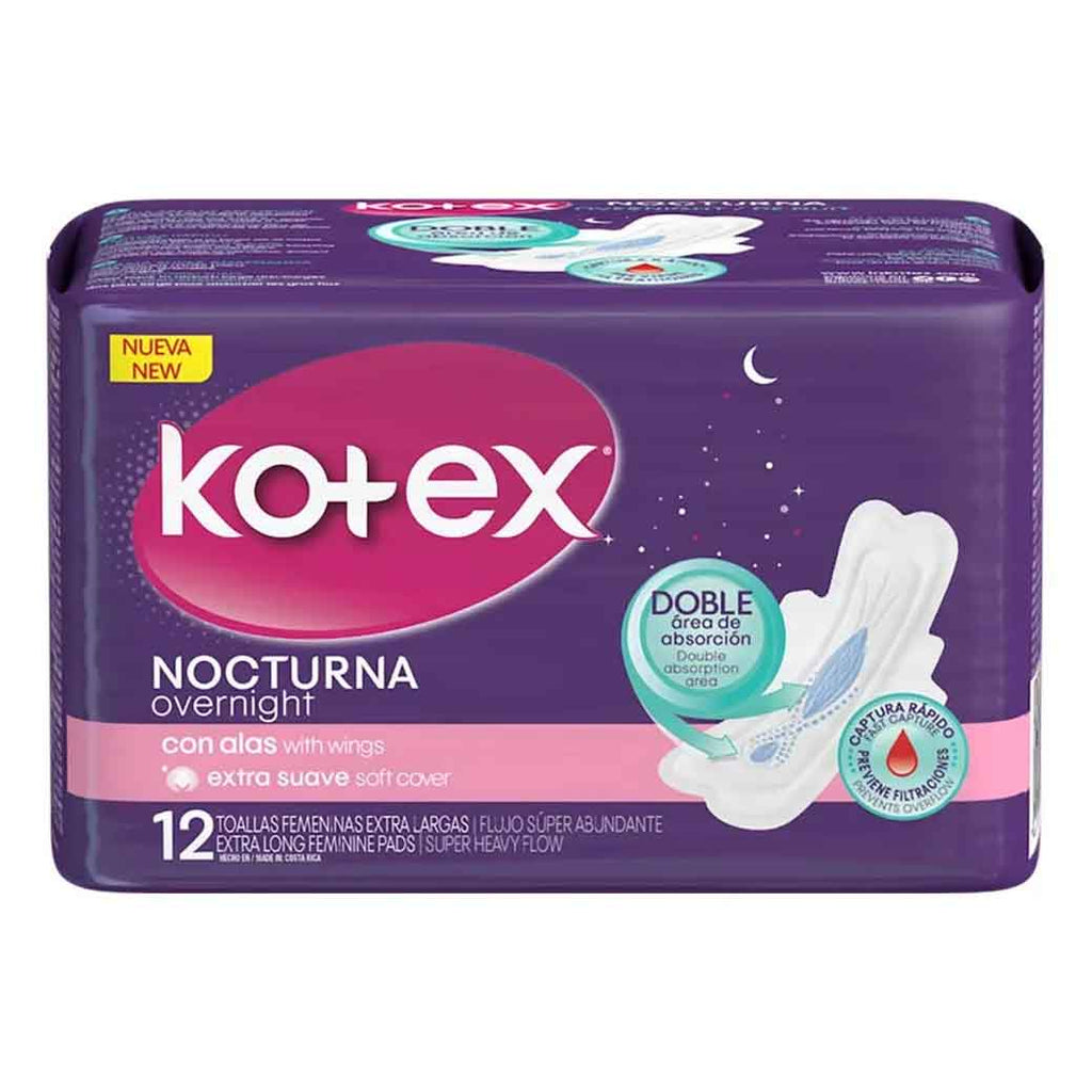 KOTEX Toalla Noct C/Alas 12UN