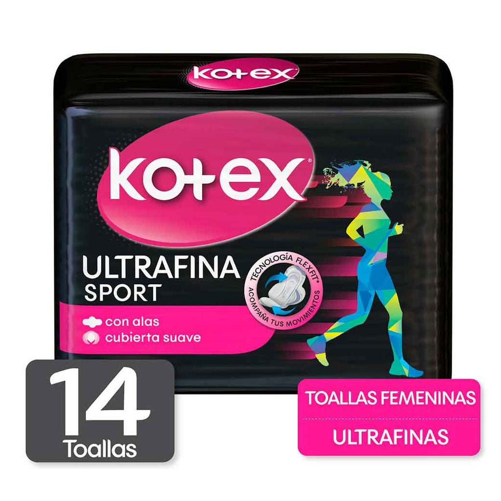KOTEX Toalla Ultrafina Sport 14un