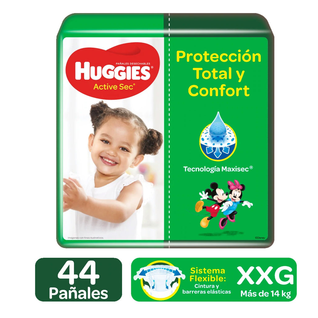 HUGGIES Pañal ActiveSec XXG 42