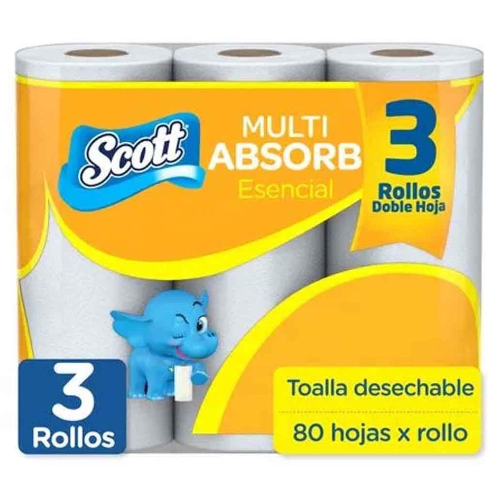 SCOTT PapelToalla MultiAbsorb 3PK