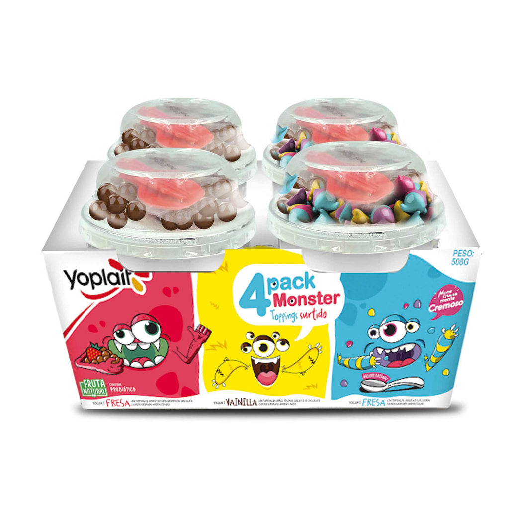 YOPLAIT Yogurt 4pk C/Topp508g