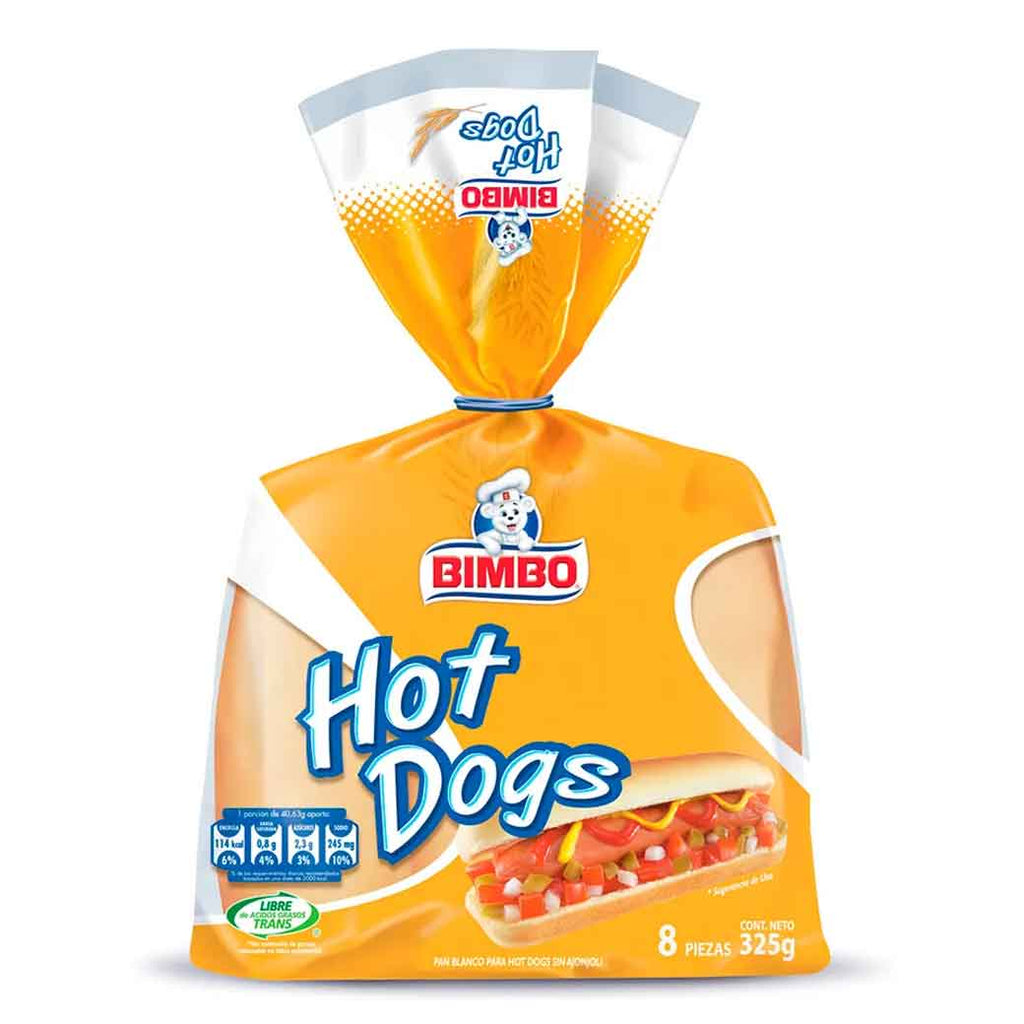BIMBO Pan Hotdog Sin Ajon 8Und 325g