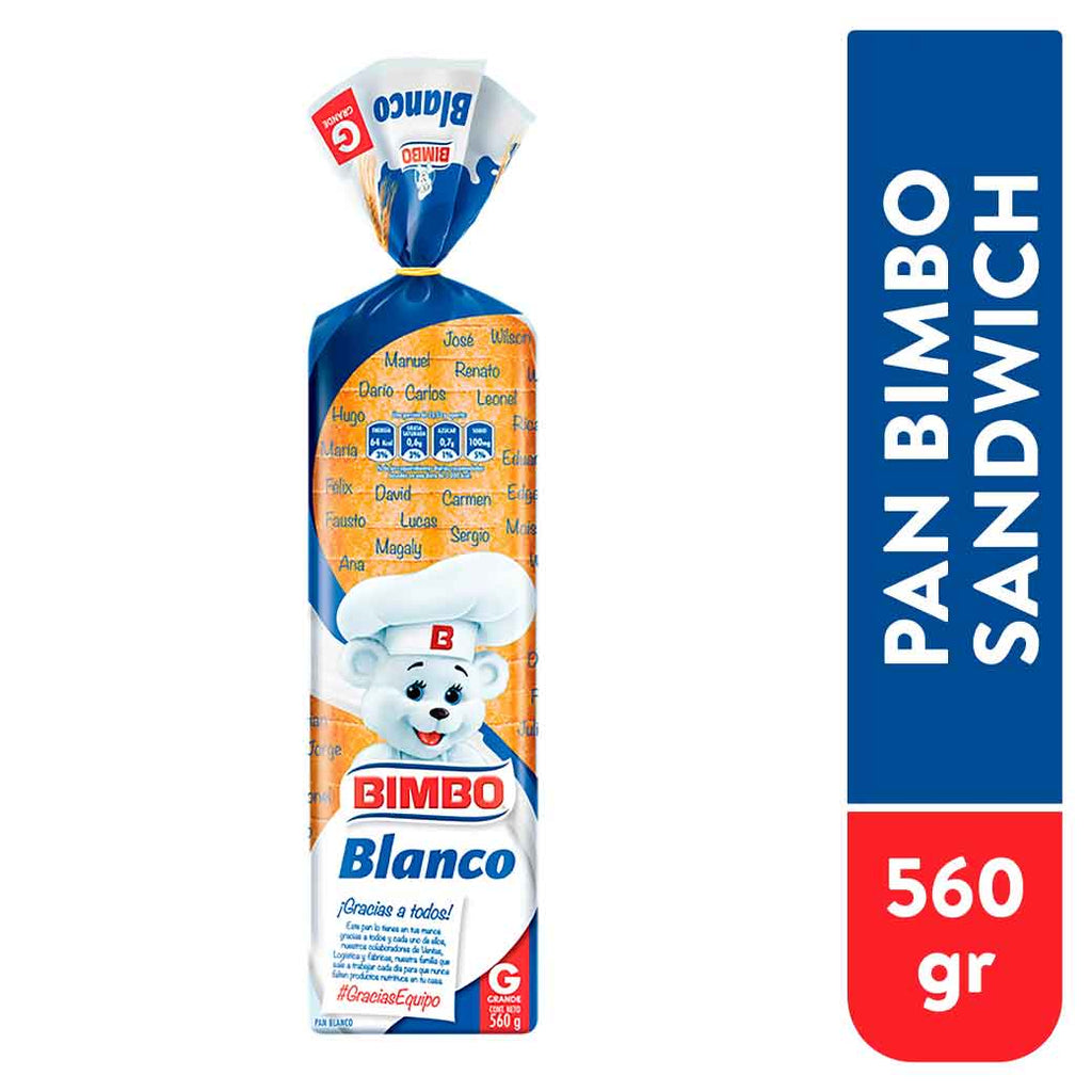 BIMBO Pan Blanco 560g