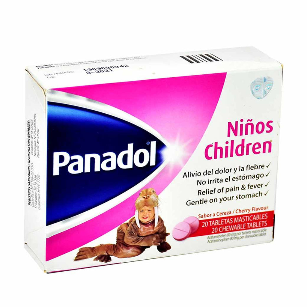 PANADOL Para Nino 20 Tabletas