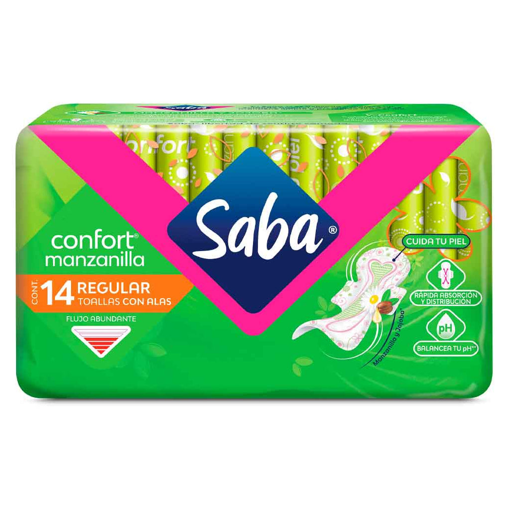 SABA Toalla C/Alas Regular 14u