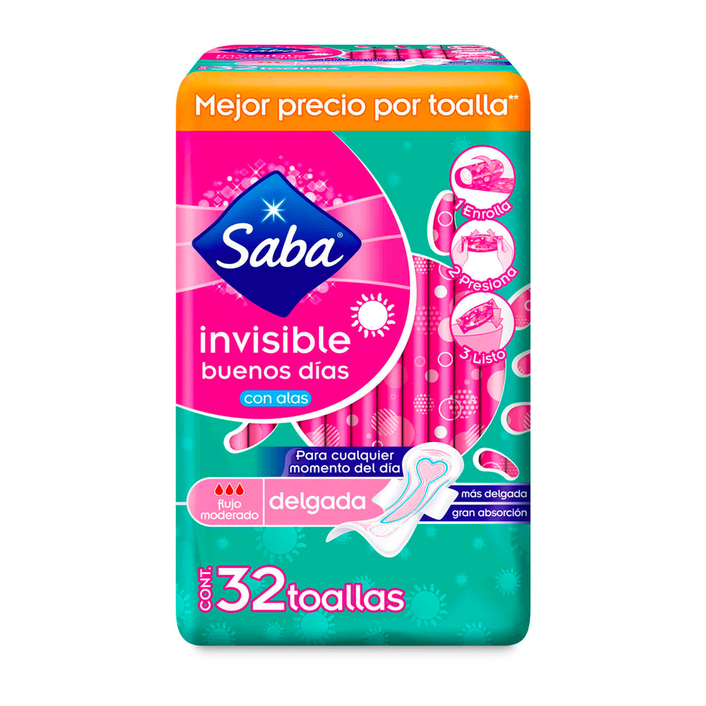 SABA Toalla InvisDelg C/Alas 3