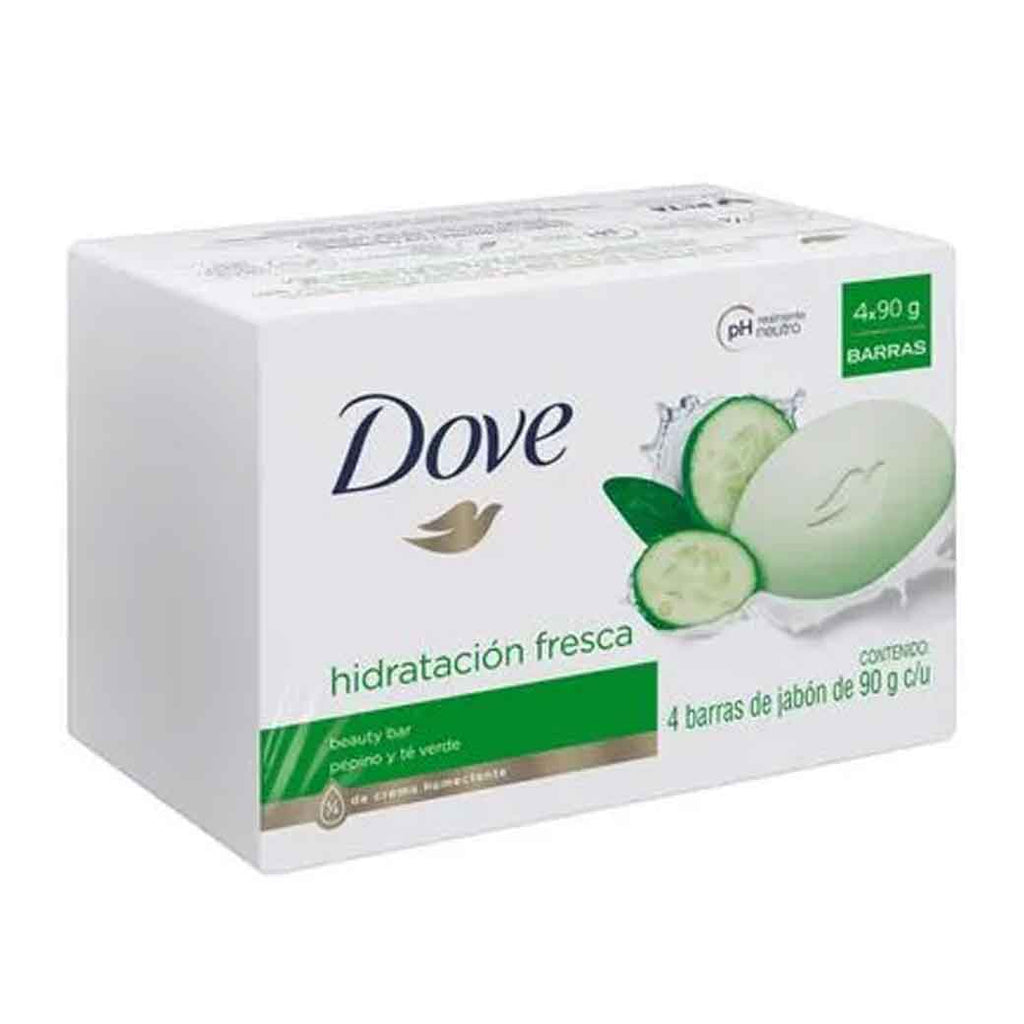 DOVE Jabón Pepino/TeVerde 4PK