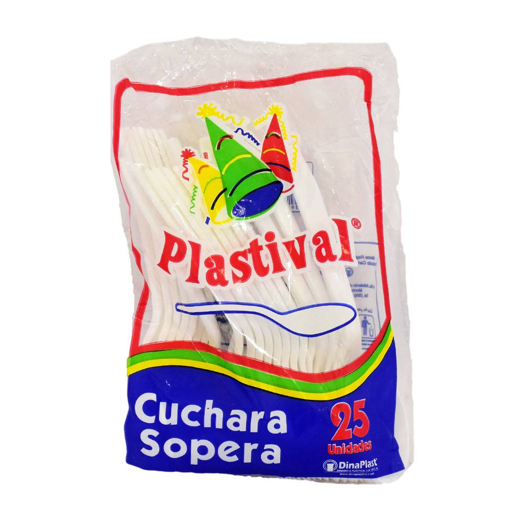 PLASTIVAL Cuchara plastica Grande 25und