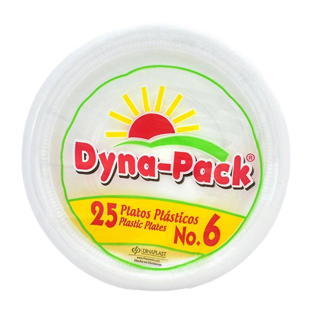 DYNA-PACK Plato plastico #6, 25 Unid