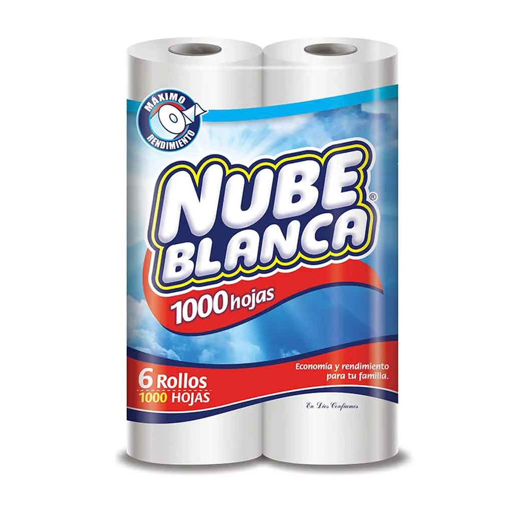NUBE BLANCA PapelHig1000H 6rol