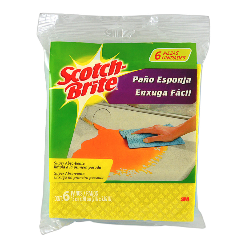 SCOTCHB Paño Esponja Sup Abs 6pk