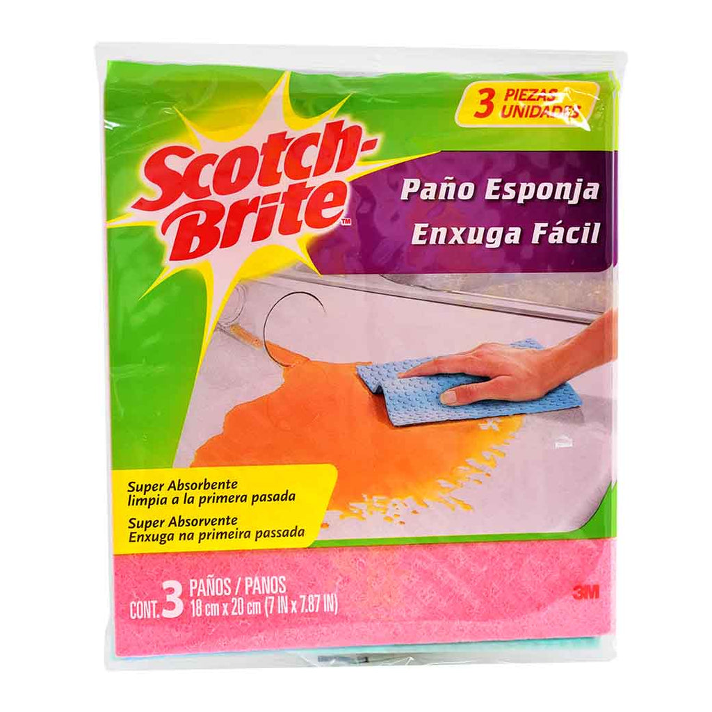 SCOTCHB Paño Esponja SupAbs 3pk