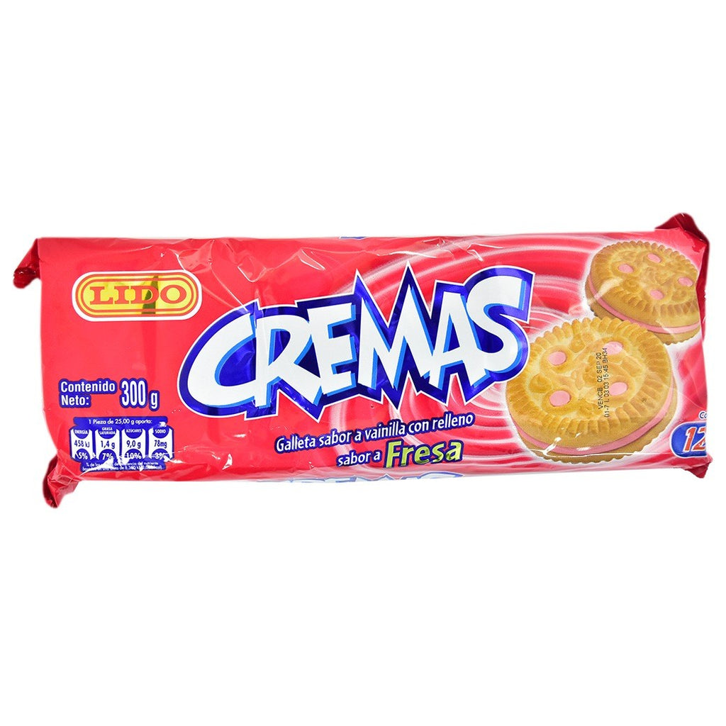 LIDO Galleta Crema Fres 312g 12Un
